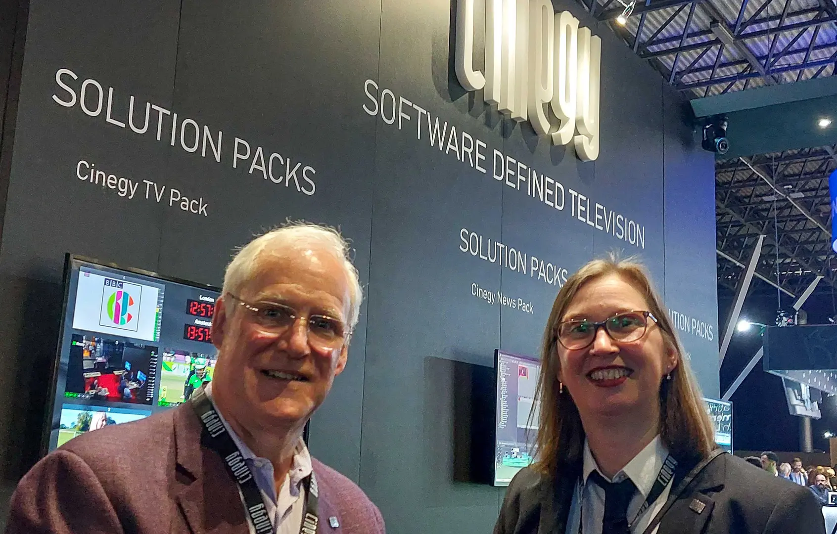 Tab Butler and Daniella Weigner at IBC 2022