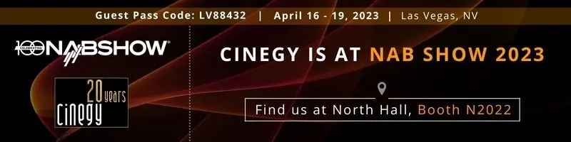 Cinegy NAB2023 banner