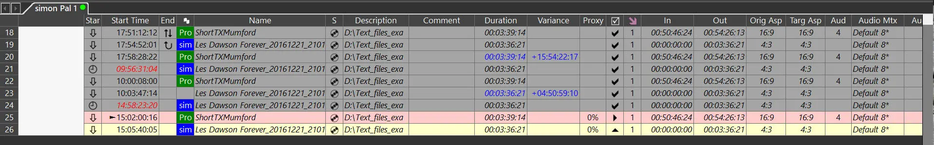 easily mix various resolutions, codecs and file formats in a single playlist