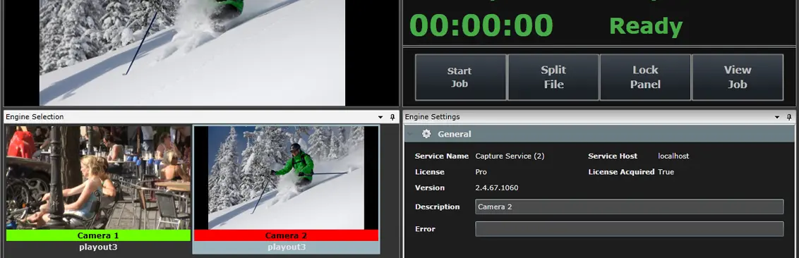 multicam or gang recording from multiple live sources