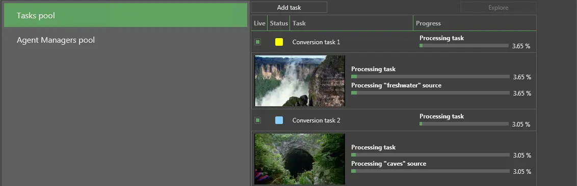 repetitive tasks can be automated while other tasks are invoked manually